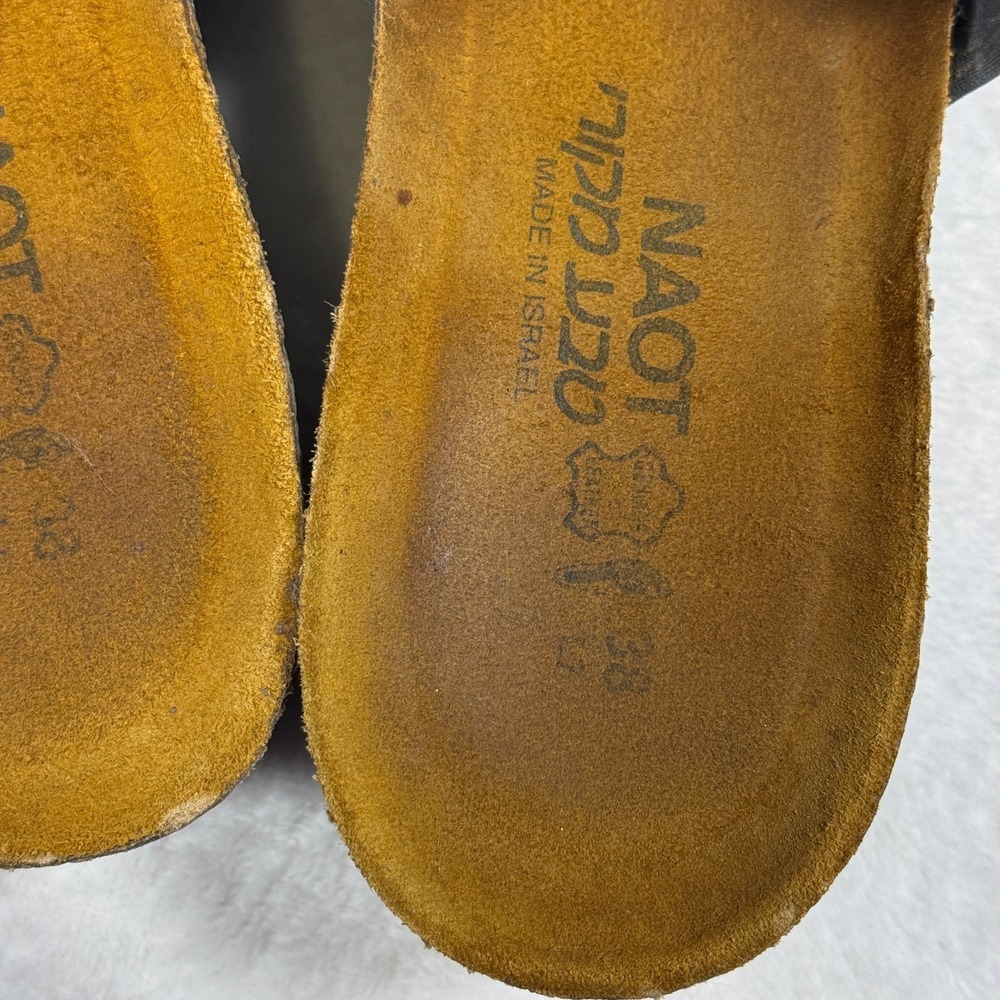 Naot Tampa Sandals Women's US 7 Slate Gray Cork Open Toe Wedge Slip On Slides - Picture 7 of 8